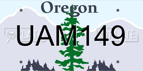 UAM149 Oregon License Plate