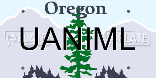 UANIML Oregon License Plate