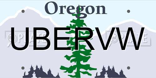 UBERVW Oregon License Plate