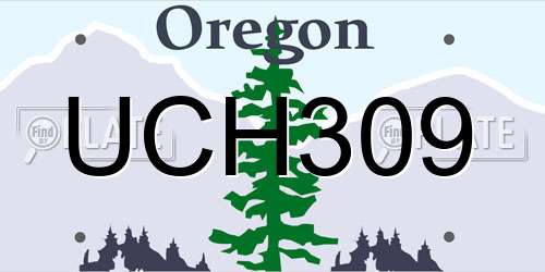 UCH309 Oregon License Plate