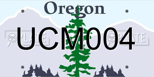 UCM004 Oregon License Plate