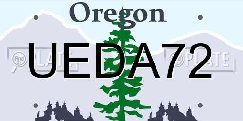 UEDA72 Oregon License Plate