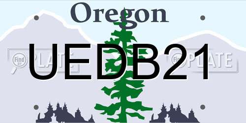 UEDB21 Oregon License Plate