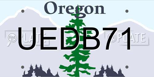 UEDB71 Oregon License Plate