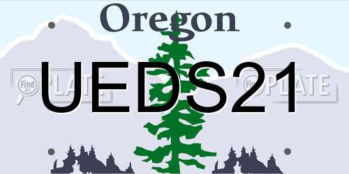 UEDS21 Oregon License Plate