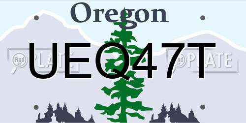 UEQ47T Oregon License Plate