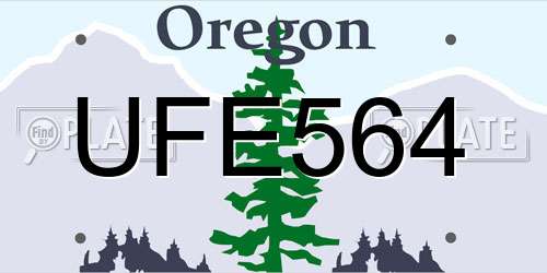 UFE564 Oregon License Plate