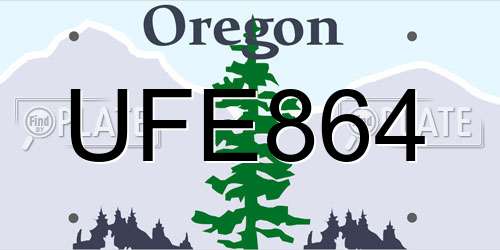 UFE864 Oregon License Plate