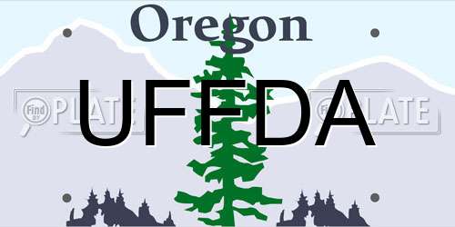 UFFDA Oregon License Plate