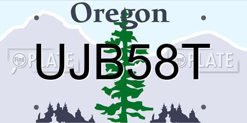 UJB58T Oregon License Plate