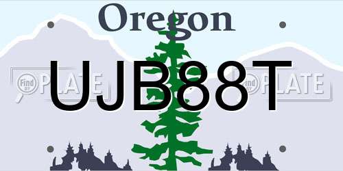 UJB88T Oregon License Plate