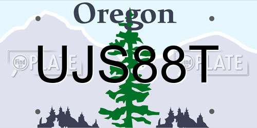 UJS88T Oregon License Plate