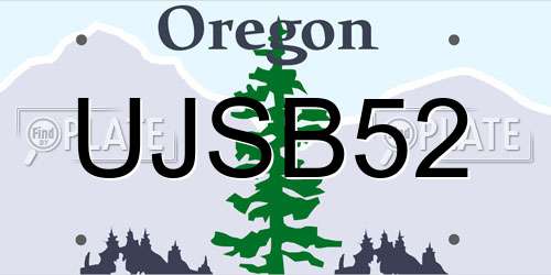 UJSB52 Oregon License Plate