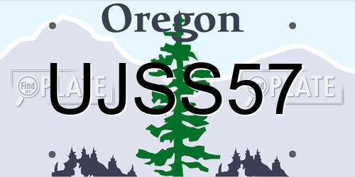 UJSS57 Oregon License Plate