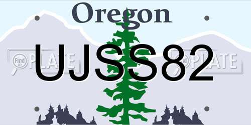 UJSS82 Oregon License Plate