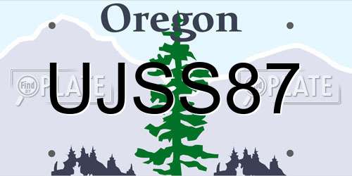UJSS87 Oregon License Plate