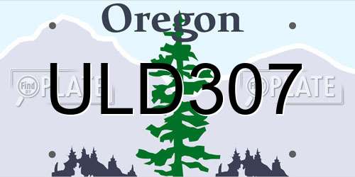 ULD307 Oregon License Plate