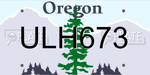 ULH673 Oregon License Plate