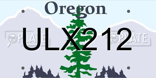 ULX212 Oregon License Plate
