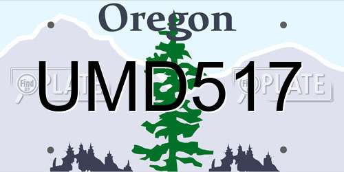 UMD517 Oregon License Plate