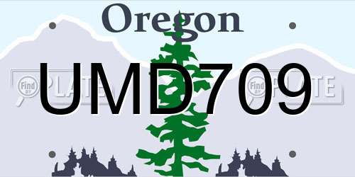 UMD709 Oregon License Plate