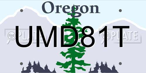 UMD81T Oregon License Plate