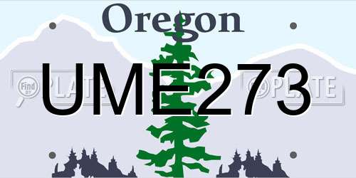 UME273 Oregon License Plate