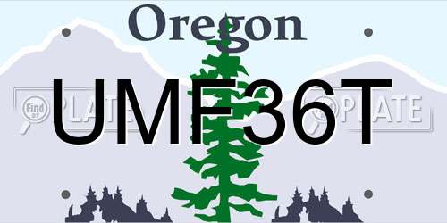 UMF36T Oregon License Plate