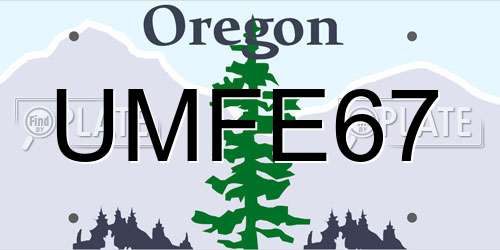 UMFE67 Oregon License Plate