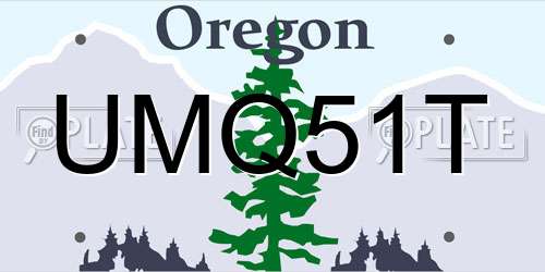 UMQ51T Oregon License Plate