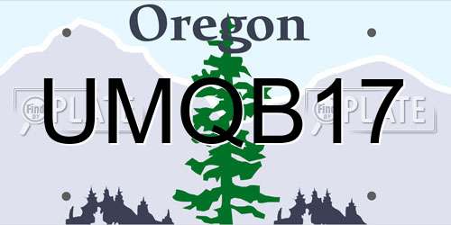 UMQB17 Oregon License Plate