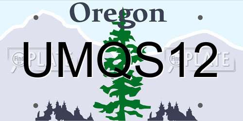 UMQS12 Oregon License Plate