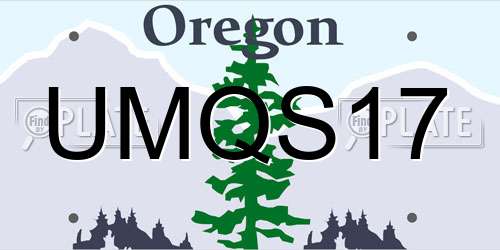 UMQS17 Oregon License Plate