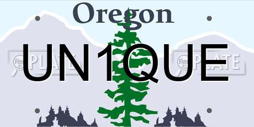 UN1QUE Oregon License Plate