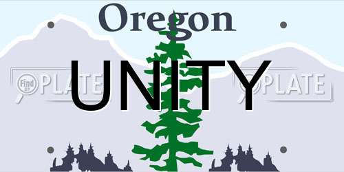 UNITY Oregon License Plate
