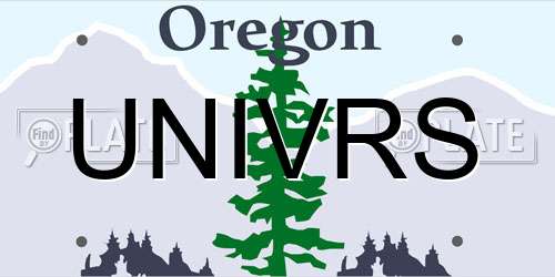UNIVRS Oregon License Plate