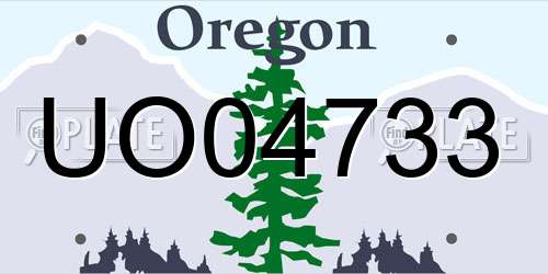 UO04733 Oregon License Plate