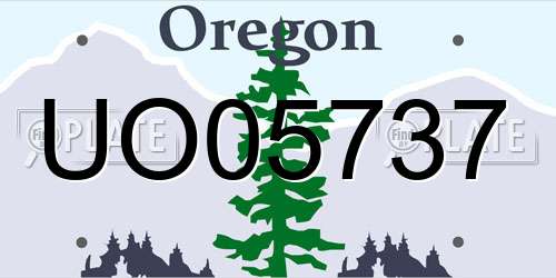 UO05737 Oregon License Plate