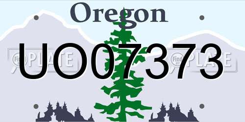 UO07373 Oregon License Plate