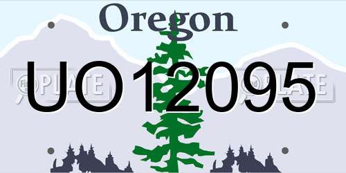 UO12095 Oregon License Plate