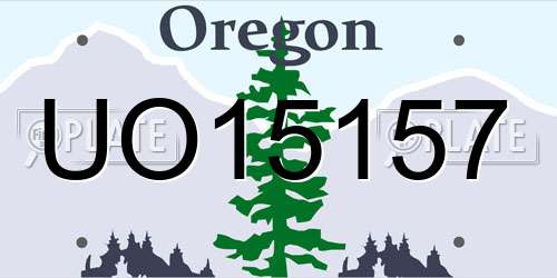 UO15157 Oregon License Plate