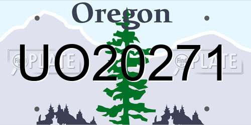 UO20271 Oregon License Plate