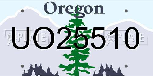 UO25510 Oregon License Plate