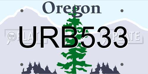 URB533 Oregon License Plate