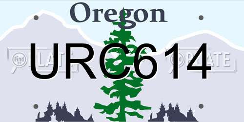 URC614 Oregon License Plate