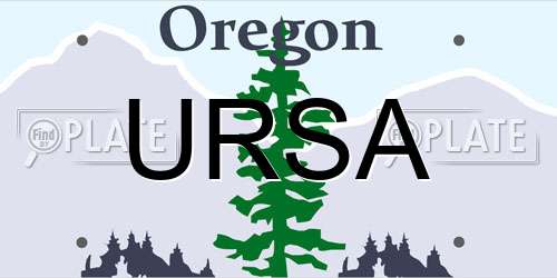 URSA Oregon License Plate