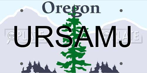URSAMJ Oregon License Plate