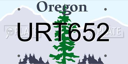 URT652 Oregon License Plate