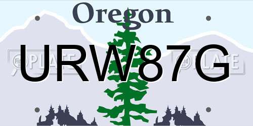 URW87G Oregon License Plate