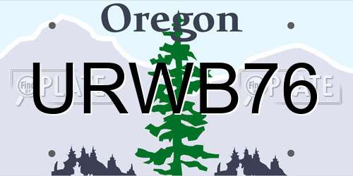 URWB76 Oregon License Plate